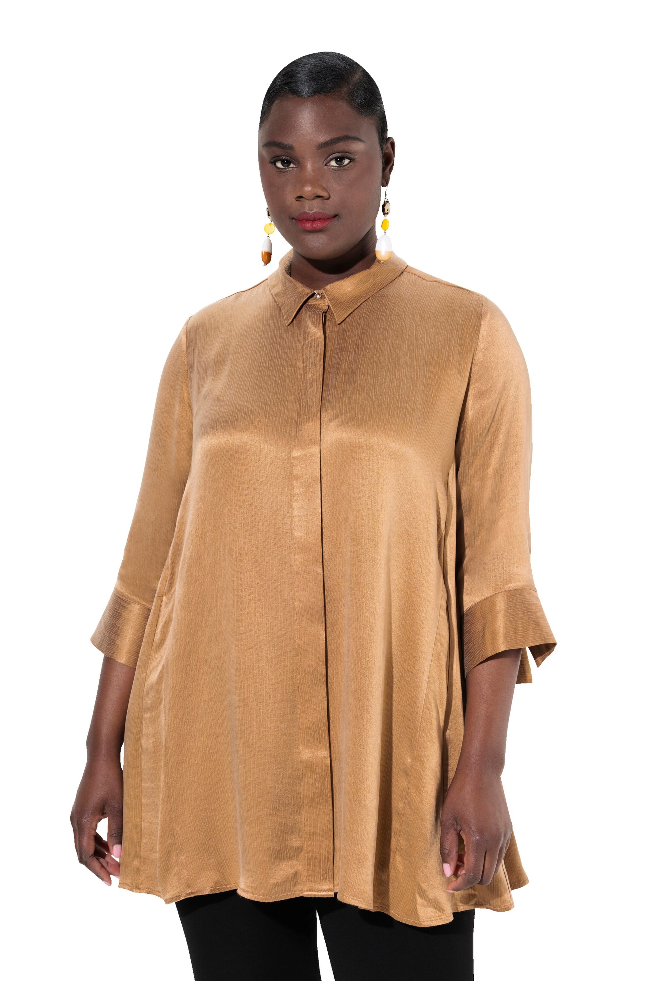 Ulla Popken Bluse in Gold: Vorderseite