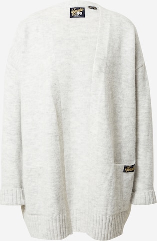 Superdry Knit Cardigan 'Essenial' in Grey: front