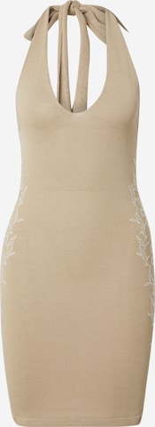 florence by mills exclusive for ABOUT YOUPletena haljina 'Lemon Verbena' - smeđa boja: prednji dio