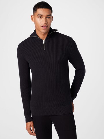 !Solid Sweater 'Paparazzi' in Black: front