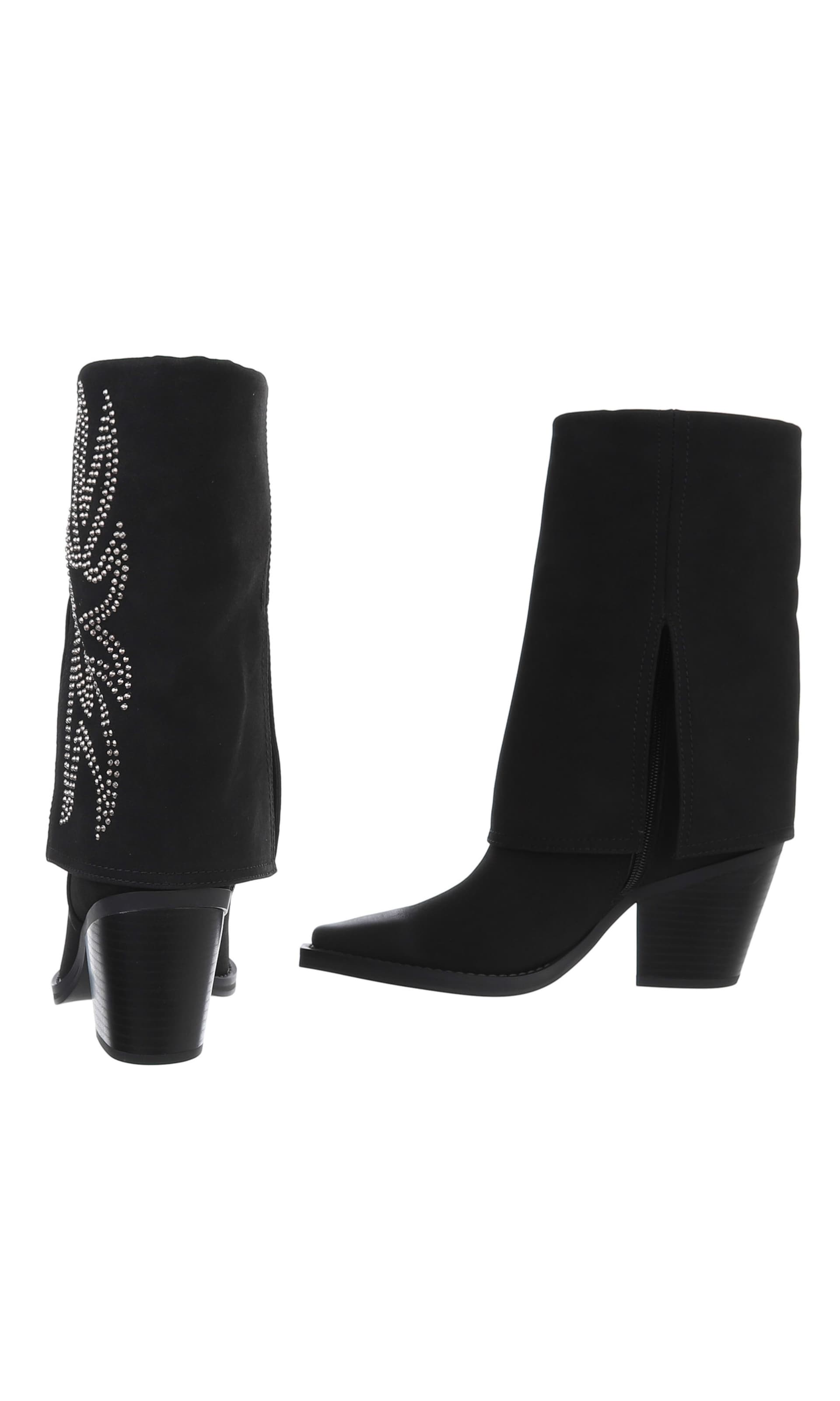 Ital-Design Cowboy Boots in Black