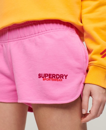 Superdry Slim fit Pants in Pink