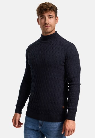 INDICODE JEANS Pullover 'Alpha' in Blau: Vorderseite