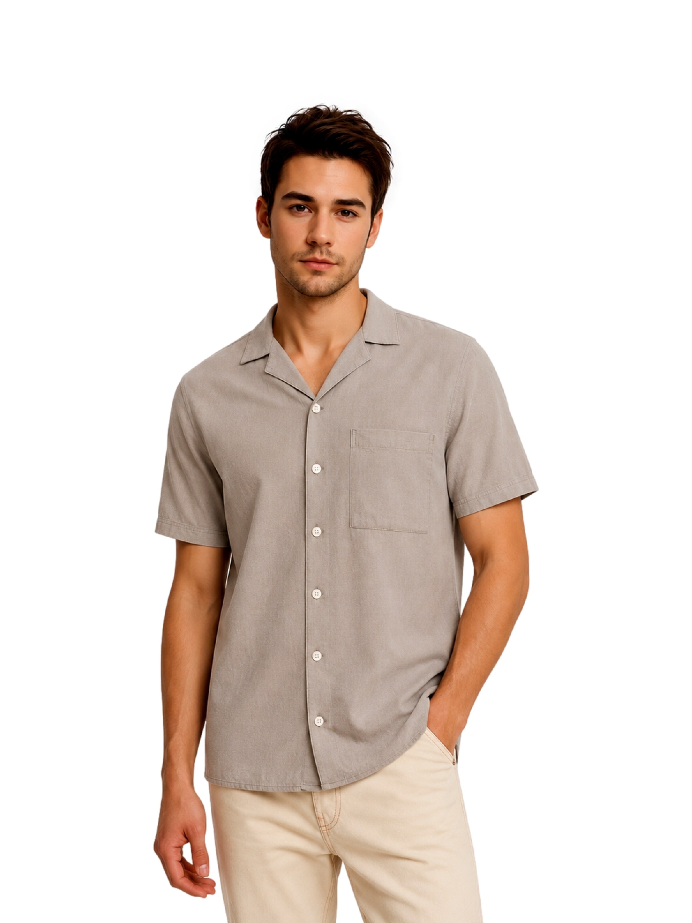 !Solid Comfort fit Koszula 'SDAllan Cuba' w kolorze szary: przód