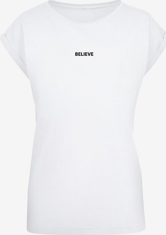 Merchcode Shirt 'Believe Front' in White: front