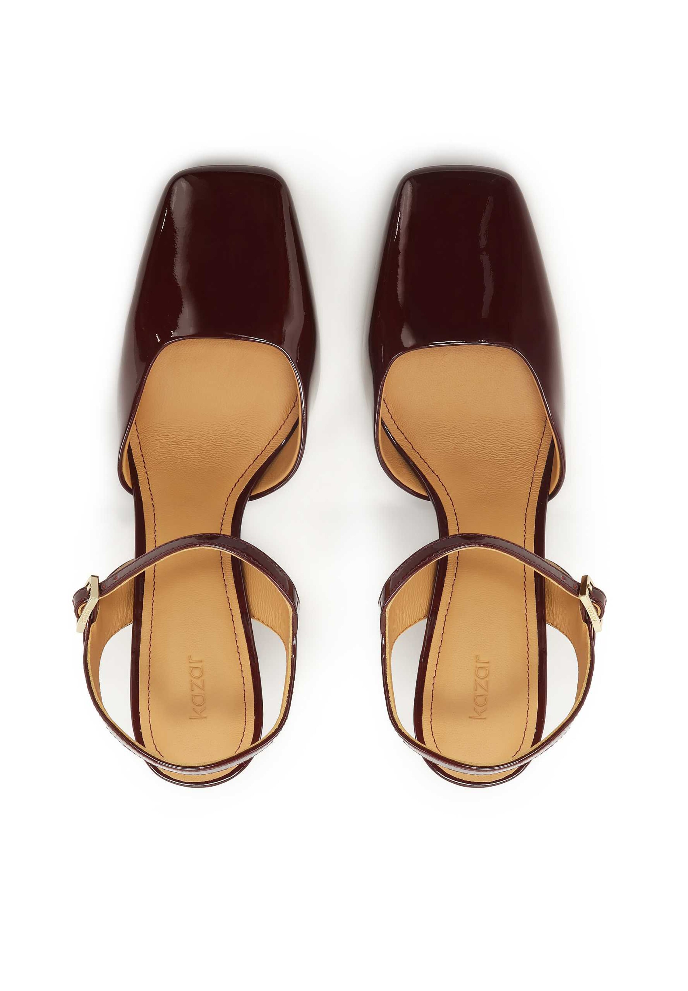 Kazar Официални дамски обувки 'Maroon ' в червено