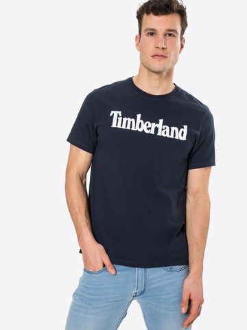 TIMBERLAND Rovný strih Tričko - Modrá: predná strana