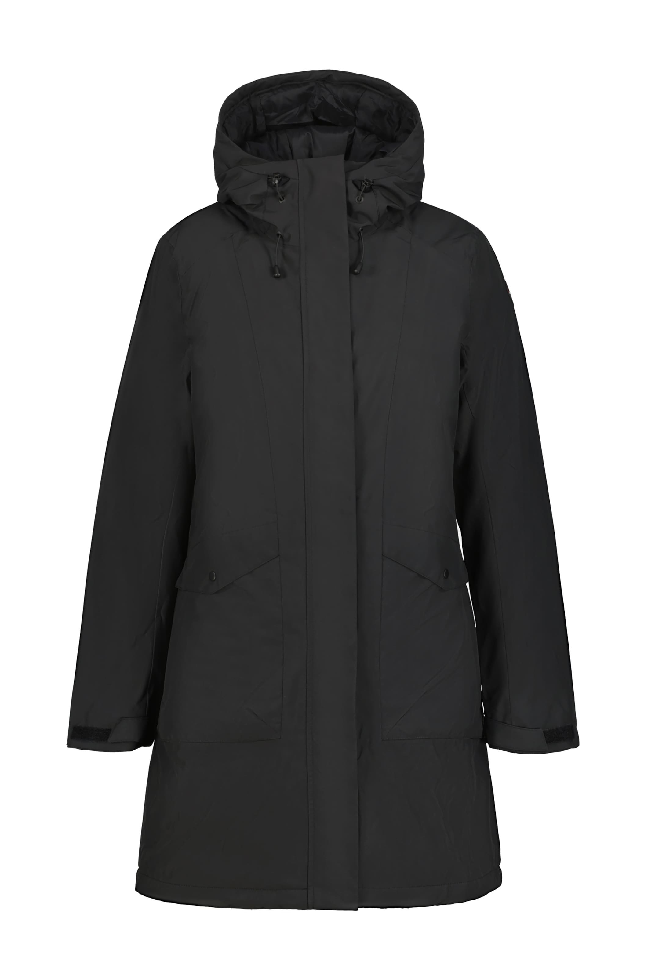 ICEPEAK Winterparka in Schwarz: Vorderseite