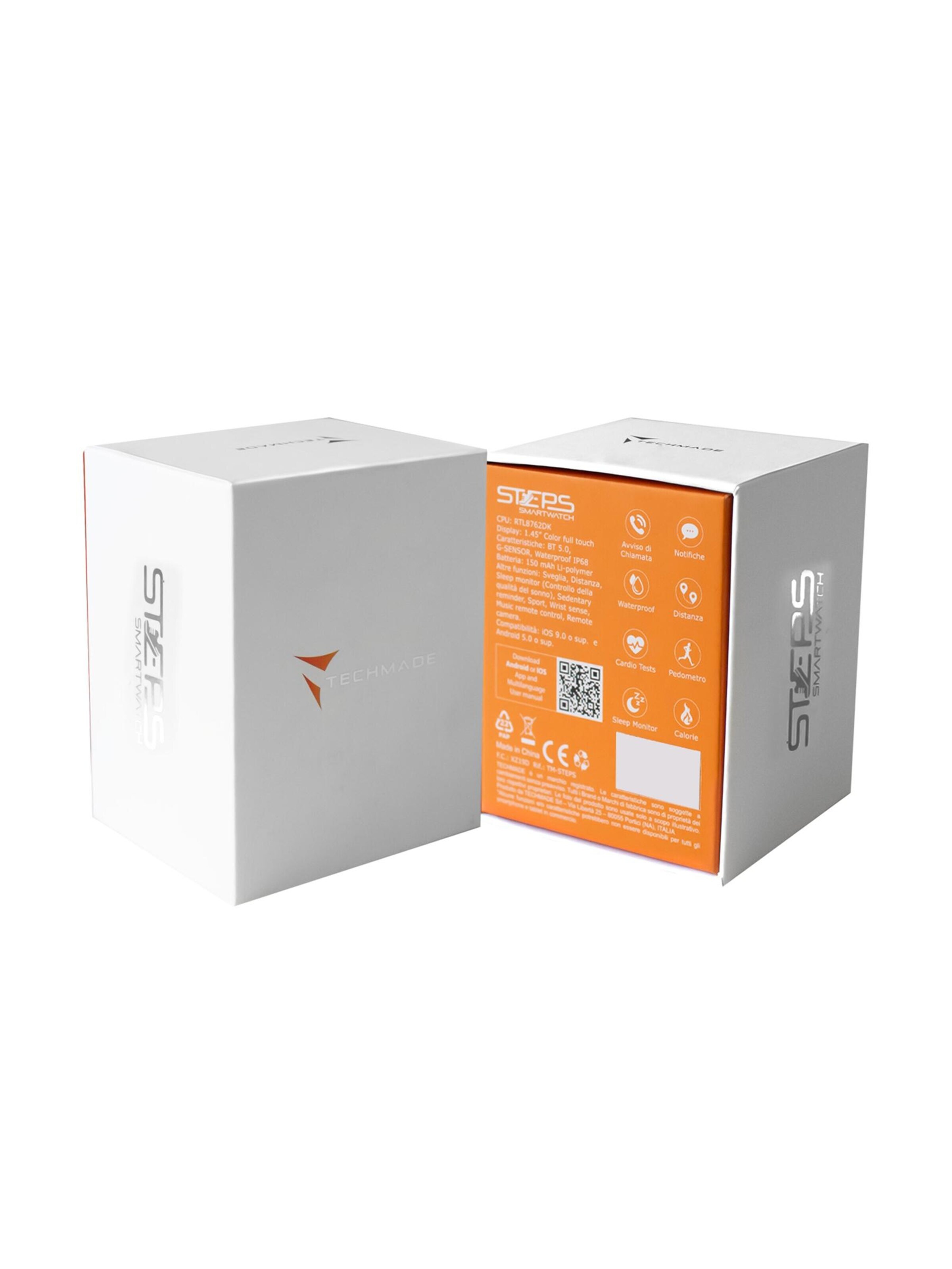 Techmade Digital Watch 'STEPS' in Silver
