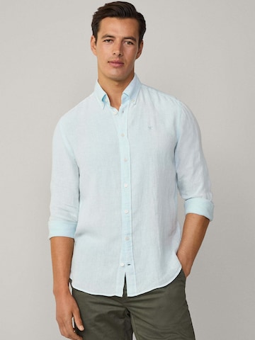 Hackett London Regular Fit Hemd in Blau: Vorderseite