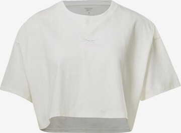 T-shirt fonctionnel 'Studio' Reebok en blanc : devant