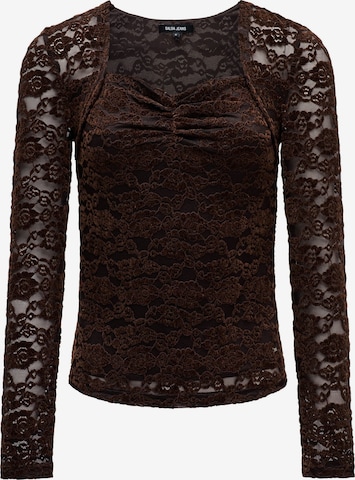 T-shirt Salsa Jeans en marron : devant