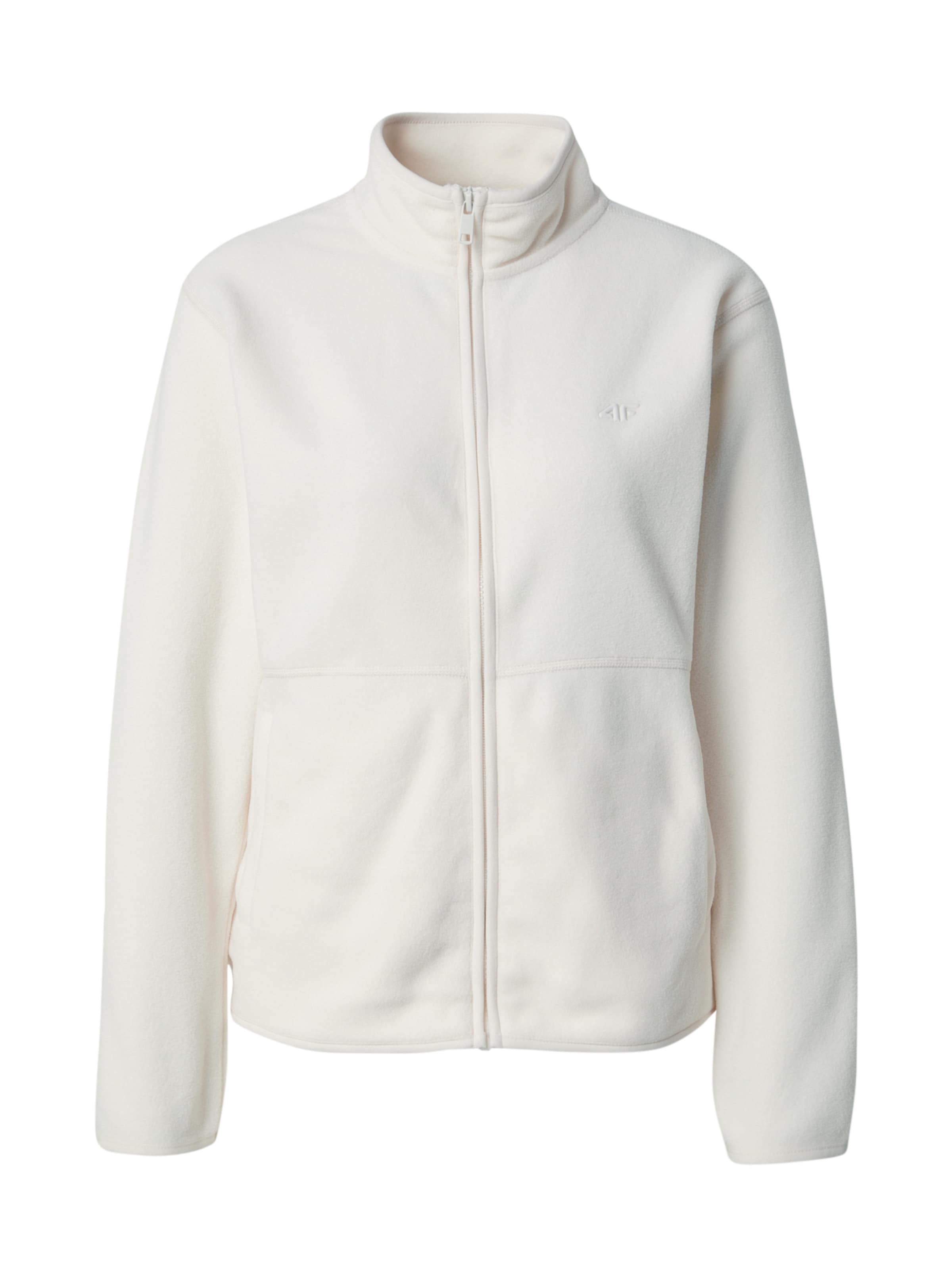 Veste en polaire fonctionnelle 4F en blanc : devant