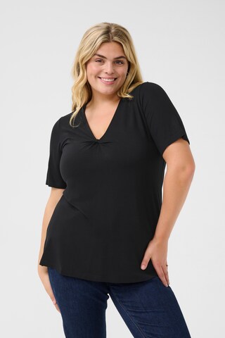KAFFE CURVE T-shirt 'Winni' i svart: framsida
