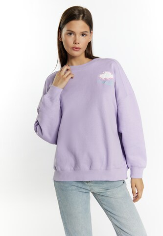 purpurinė MYMO Megztinis be užsegimo 'Keepsudry': priekis