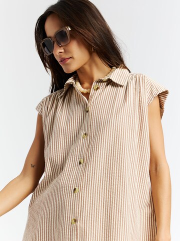 PROTEST Shirt 'PRTPeacy' in Brown