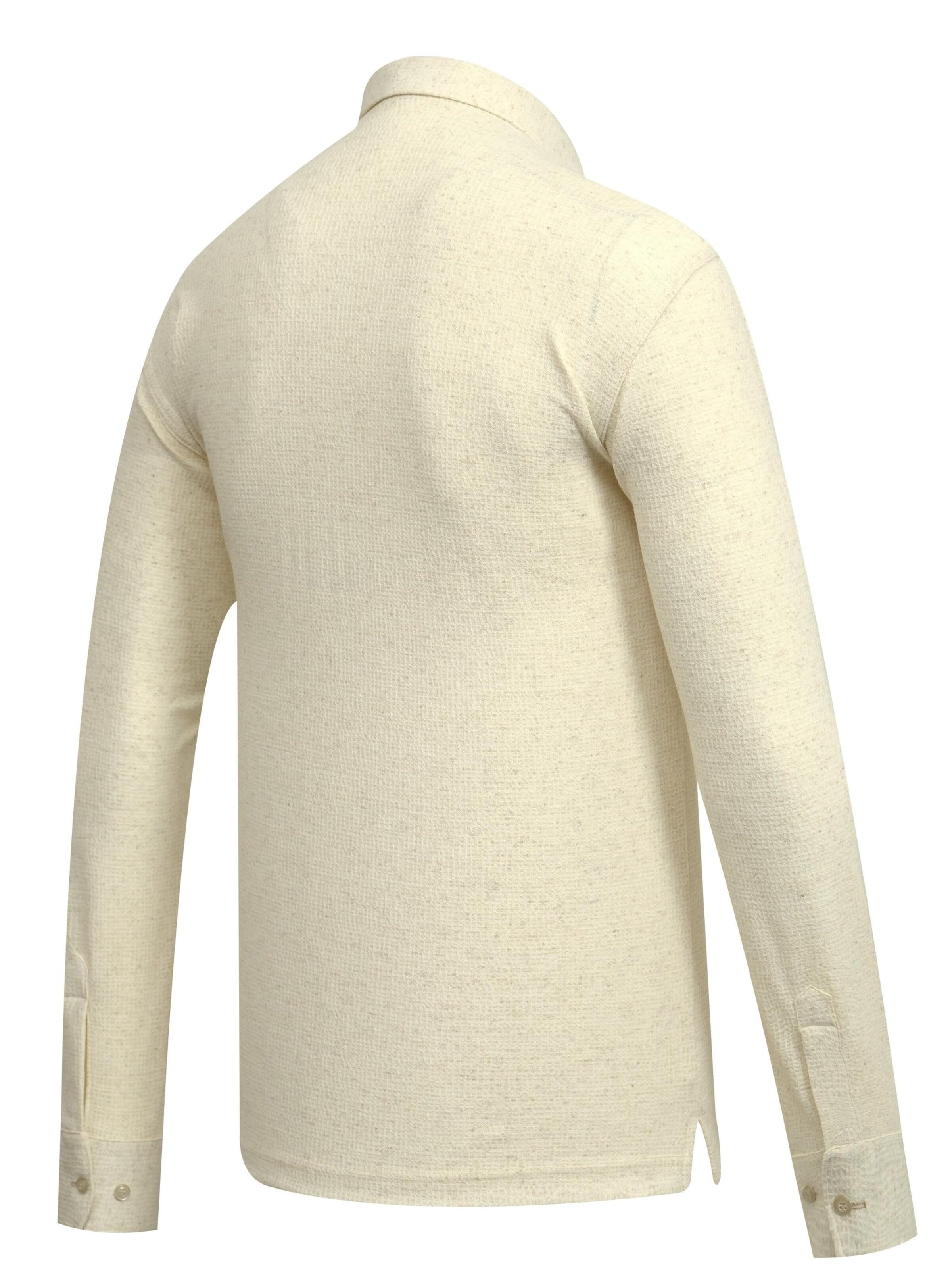 Cizgi Triko Shirt‌‌‌‌‌‌ in Weiß