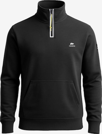 FORSBERG Sweatshirt 'Half Zip Sweatshirt' in Black: front