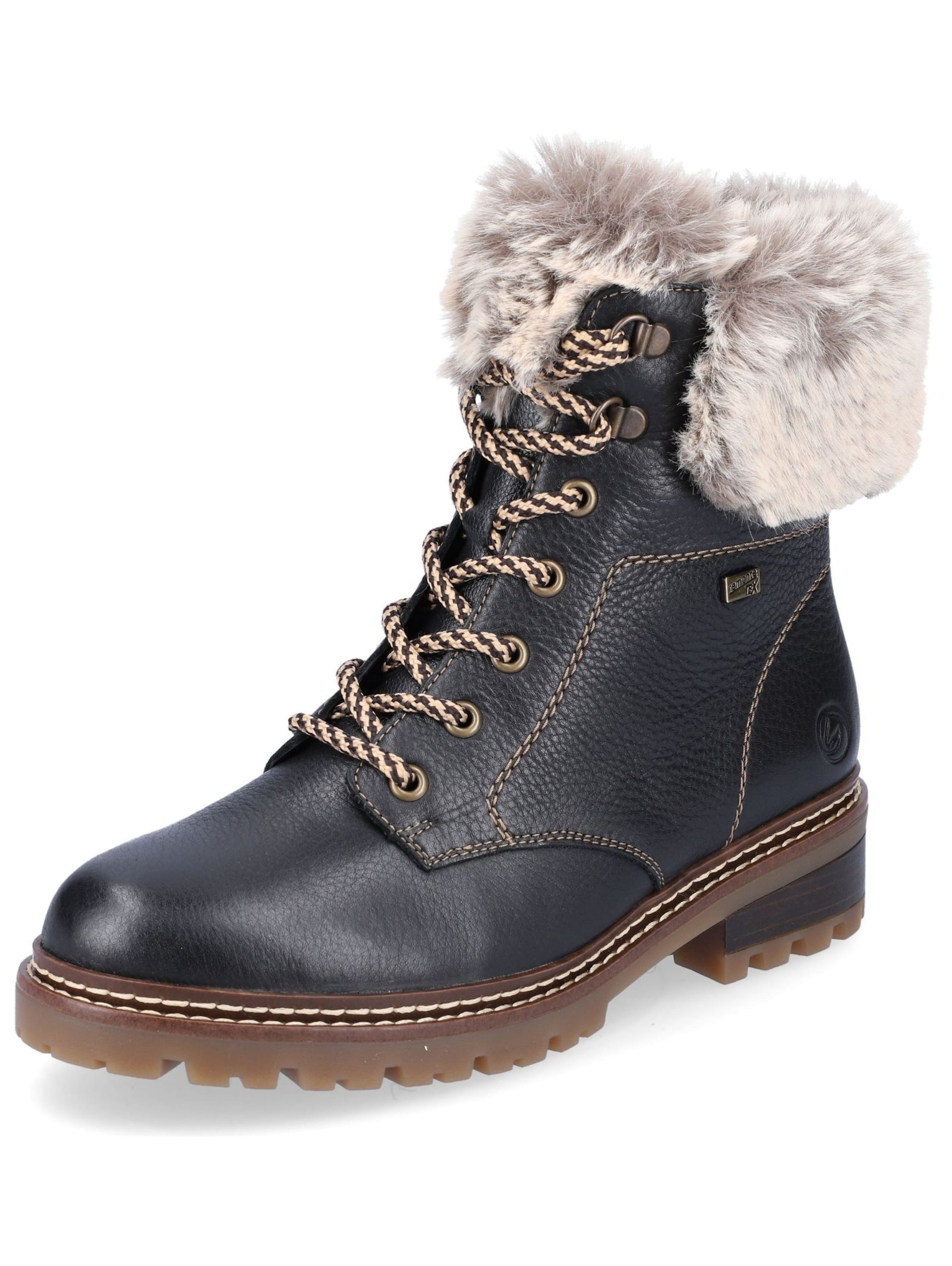 REMONTE Schnürstiefelette in Schwarz: Vorderseite