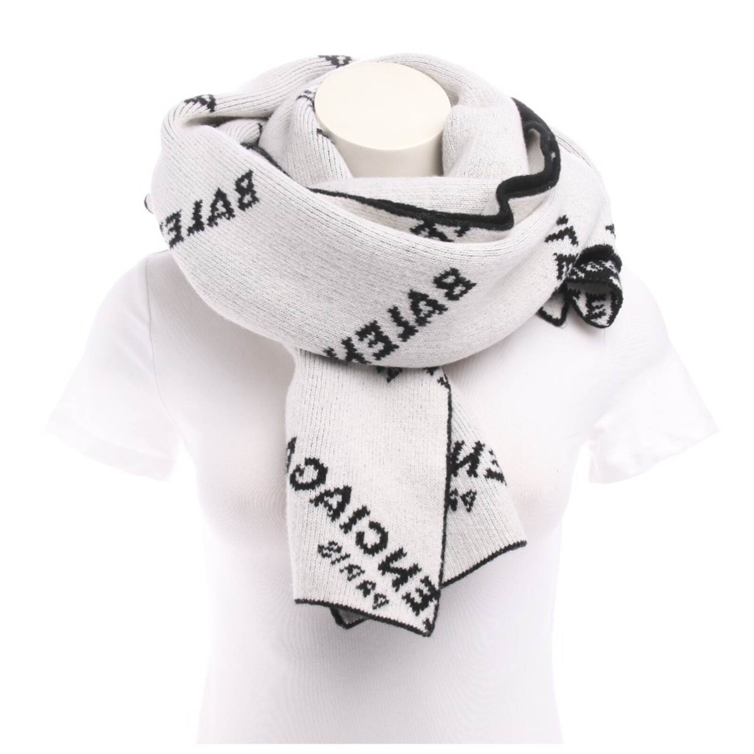 Balenciaga Scarf & Wrap in One size in Black: front