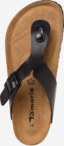 TAMARIS T-Bar Sandals in Black