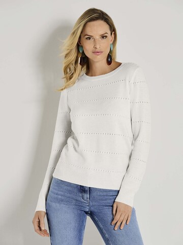 Pull-over MADELEINE en blanc : devant