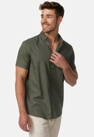 INDICODE JEANS Regular fit Overhemd ' Bravida ' in Groen: voorkant