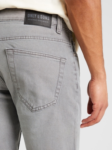 Only & Sons Slimfit Shorts 'PLY ONE' in Grau