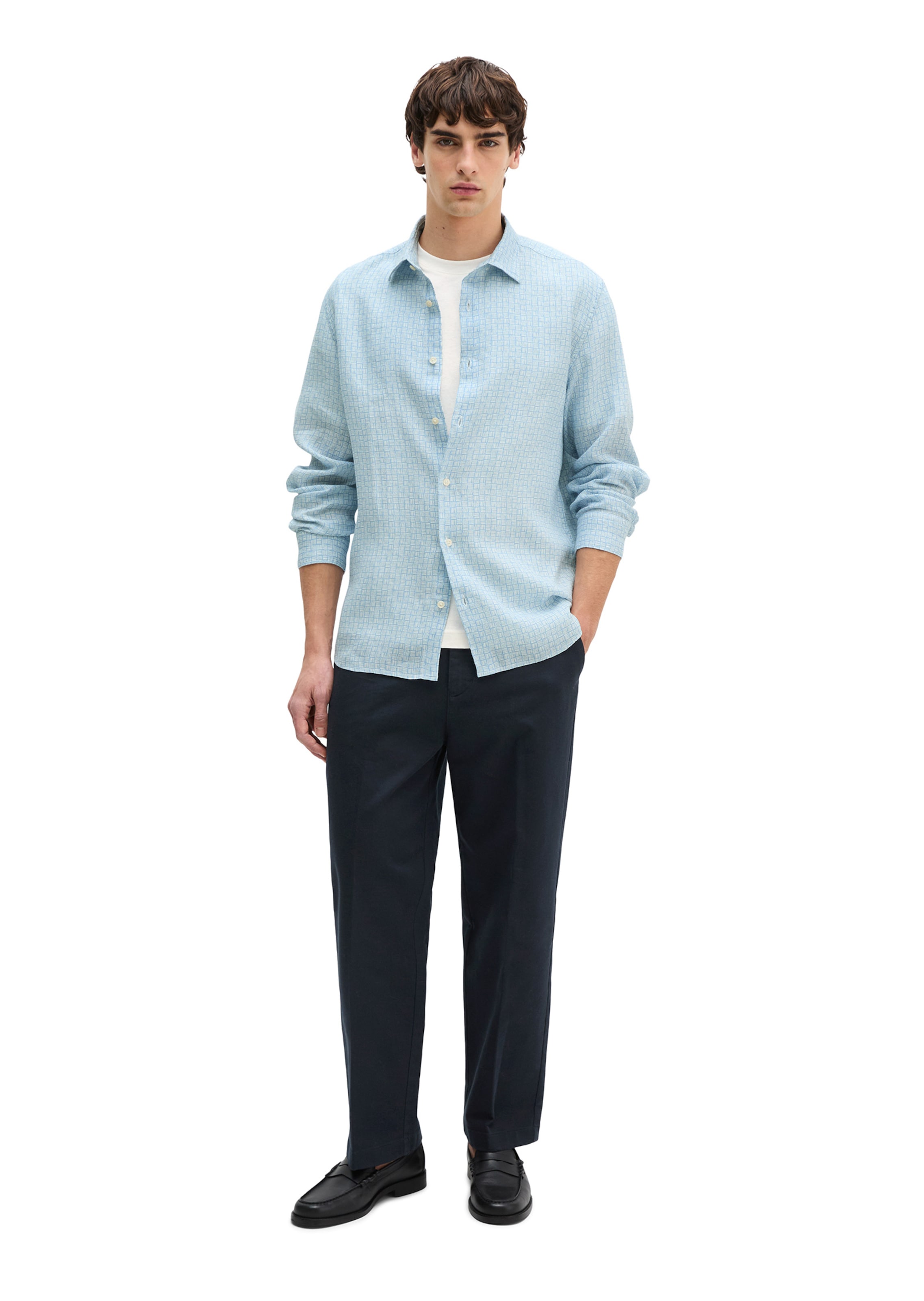 Marc O'Polo Regular fit Button Up Shirt in Blue