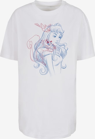 T-shirt 'Aurora Animals Sketch' F4NT4STIC en blanc : devant