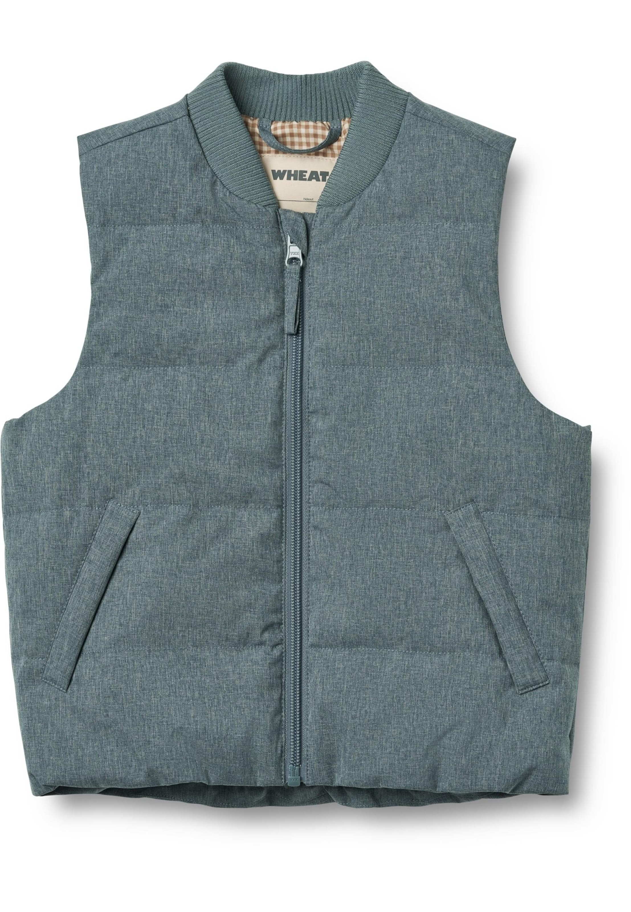 WHEAT Vest in Blue: front