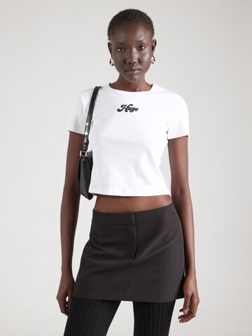 HUGO - Camiseta 'Delanor_2' en blanco: frente