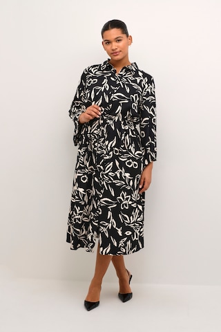 KAFFE CURVE Blousejurk in Zwart