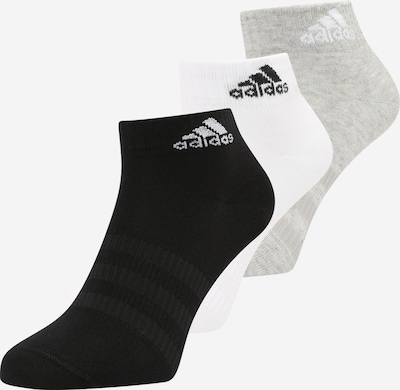 ADIDAS SPORTSWEAR Chaussettes de sport 'Thin And Light  ' en gris / noir / blanc, Vue avec produit