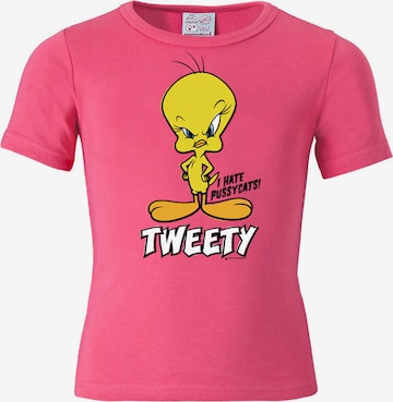 LOGOSHIRT Shirt 'Tweety' in Pink: front