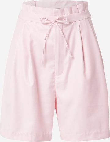 Gina Tricot - Loosefit Calças com vincos 'Julie' em rosa: frente