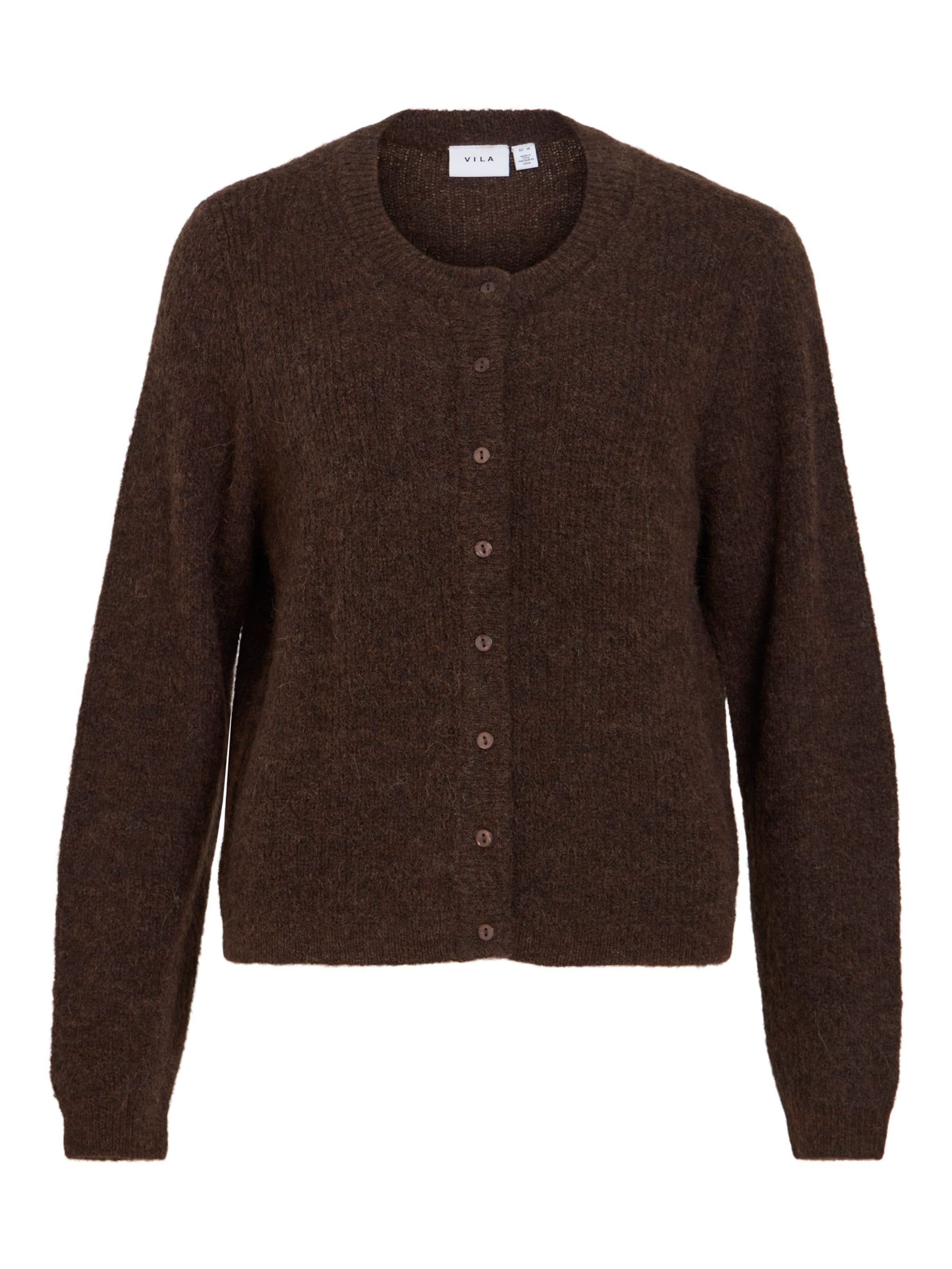 VILA Knit cardigan 'VILory' in Brown: front