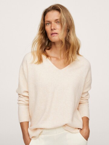 MANGO Pullover 'Canadav' i beige: forside