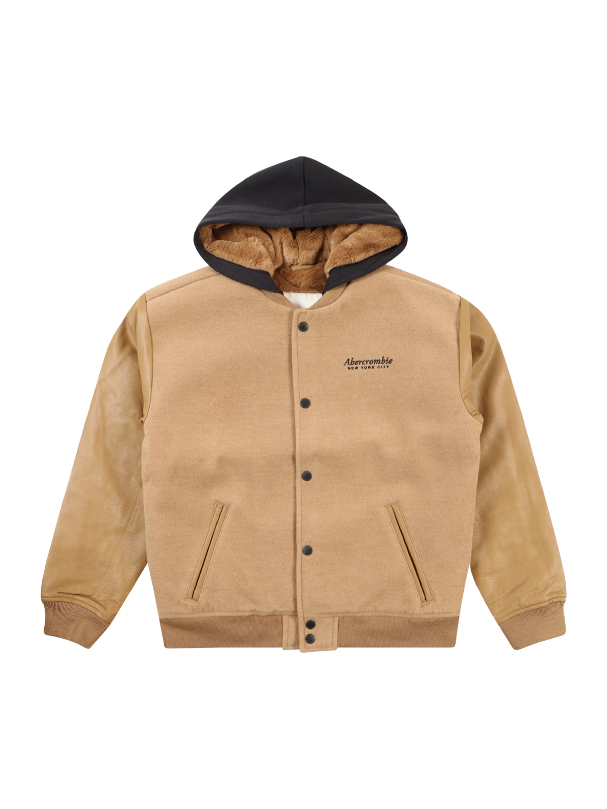 brūns Abercrombie & Fitch Starpsezonu jaka: no priekšpuses