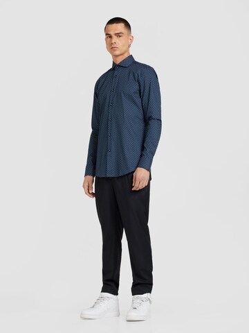 BOSS Slim Fit Hemd 'HANK' in Blau