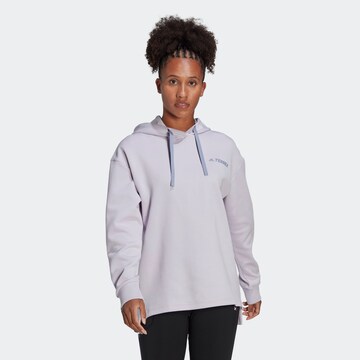 ADIDAS TERREX Athletic Sweatshirt in Purple: front