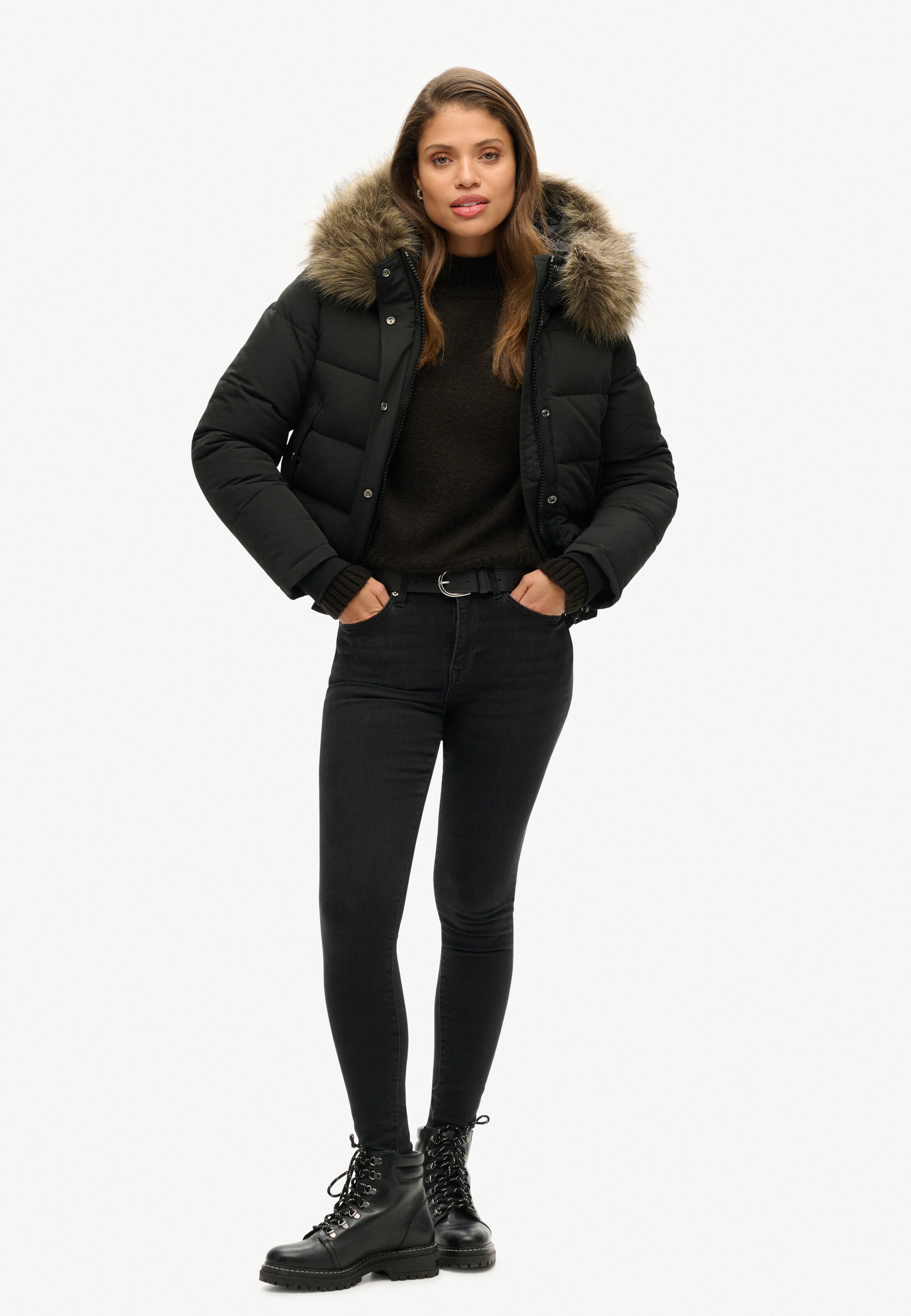 Superdry & Co Winter Jacket 'Everest' in Black