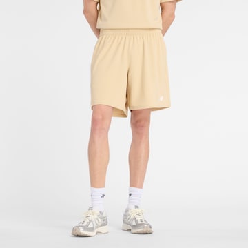 new balance - Calças 'Textured Check Short' em amarelo: frente