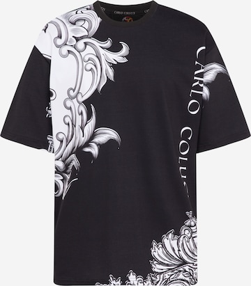 T-Shirt Carlo Colucci en noir : devant