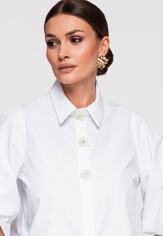 Ombre Blouse in Wit