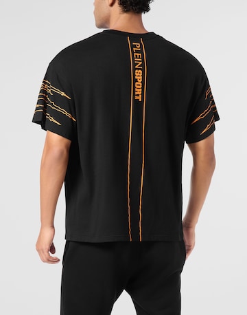 Plein Sport - Camiseta 'Scratch' en negro: frente