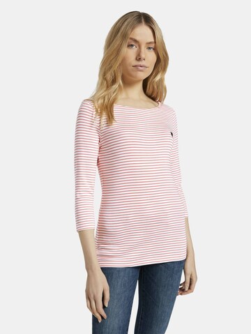 T-shirt TOM TAILOR en rose : devant