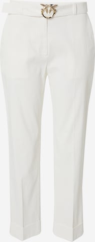 PINKO Regular Pleated Pants 'PLAZA' in White: front