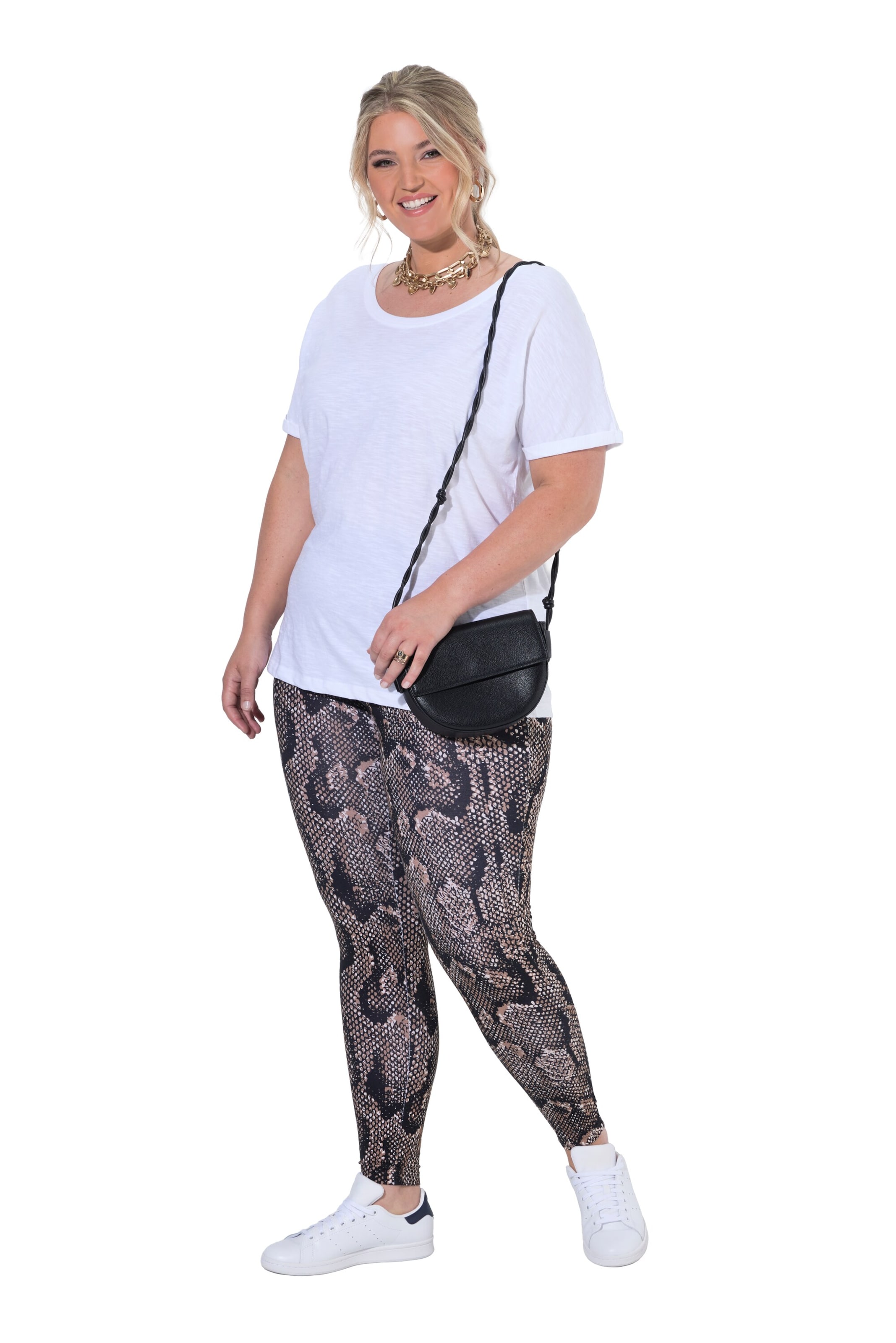 MIAMODA Skinny Leggings in Brown