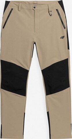 Coupe slim Pantalon de sport 'SPMTR062' 4F en beige : devant